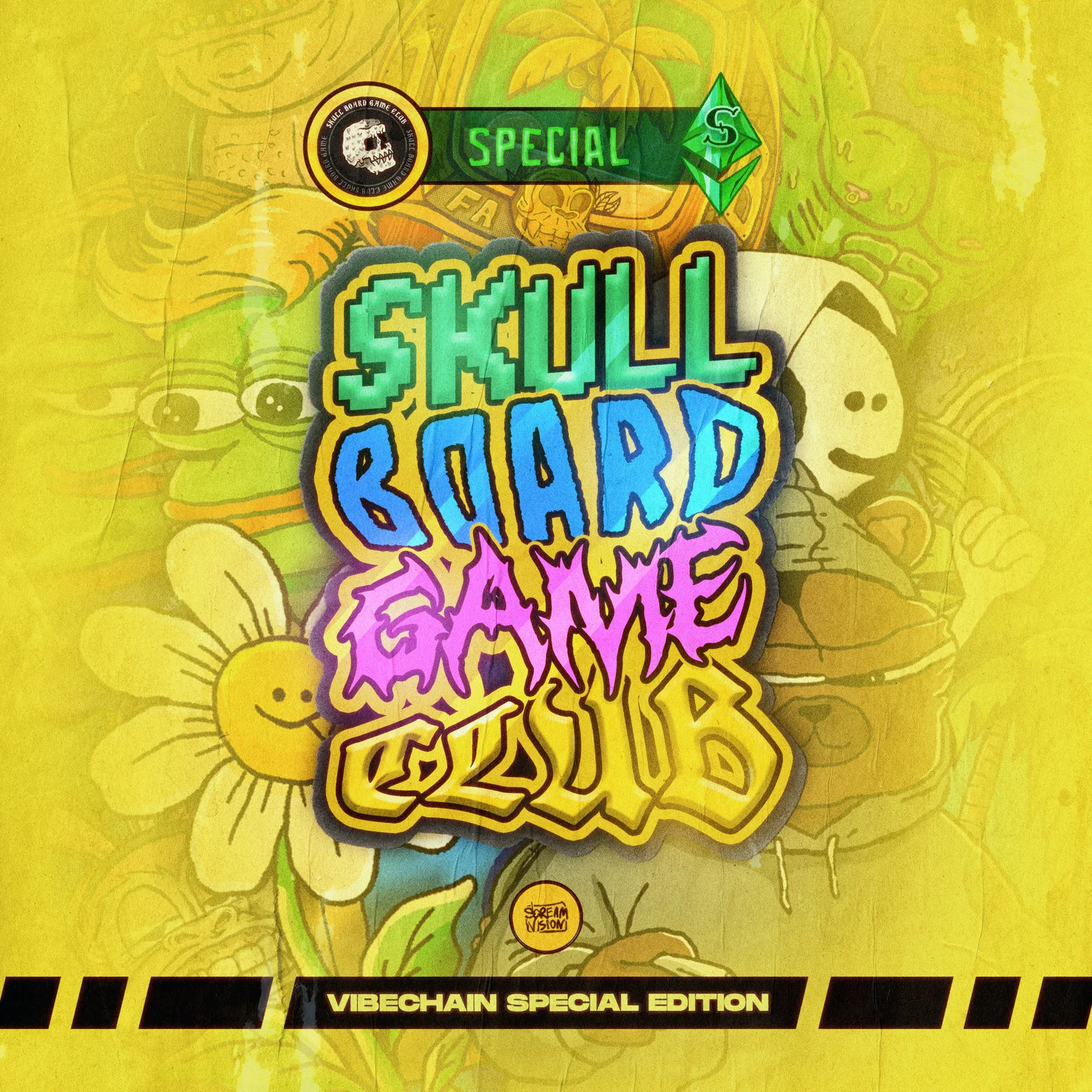 Skull Board Game Club booster artwork